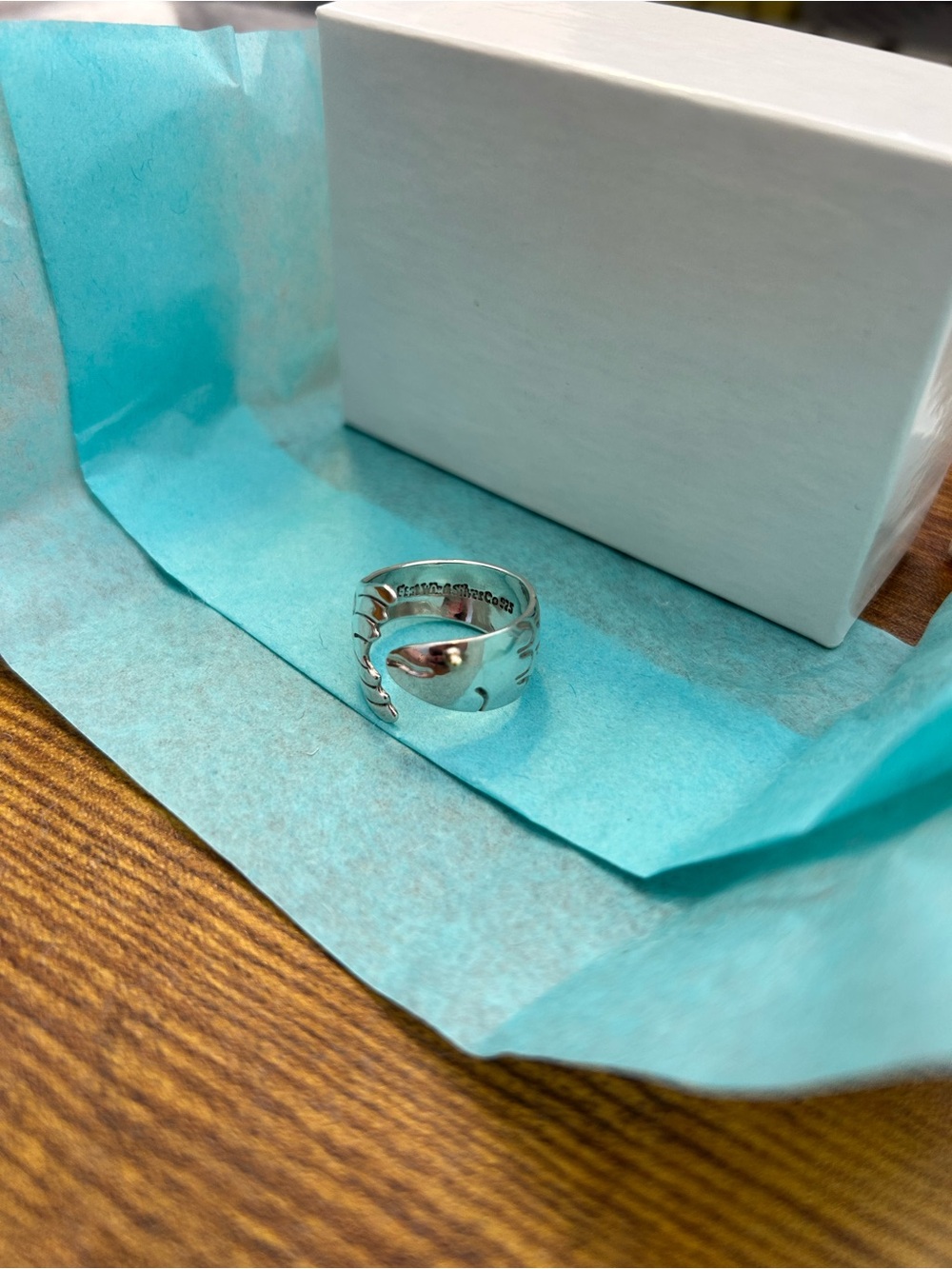 Oceana Cape Cod Sterling Silver Fish Ring with brass eye by East Wind Silver Co - Picture 5 of 10